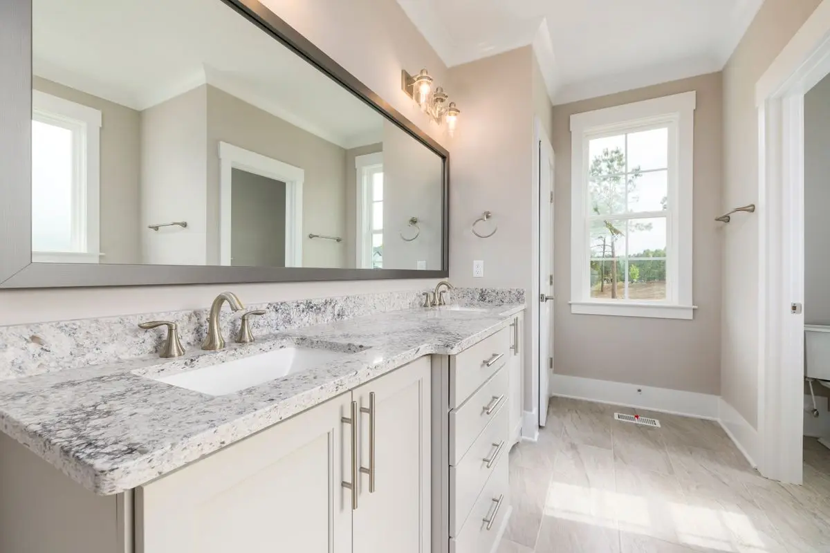 A clean, bright bathroom, the usual place a moisture check starts. Cape Coral.